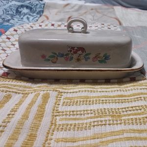Stoneware butter dish